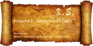 Knechtl Seherezádé névjegykártya